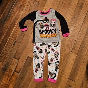 Kid Youth Girls LoL Doll Pajama Set Halloween Spooky Size 4 Guc Play Casual Cozy